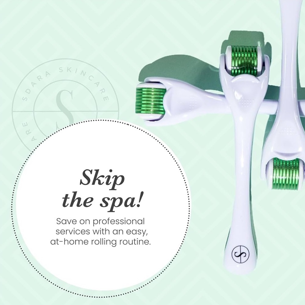 Derma Roller Microneedling Roller for Face - Includes Free Storage Case